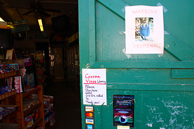 photograph of a corner market